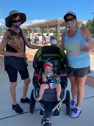 Be sure to grab your face masks and visit the farmer's market at Dowdy Park. 