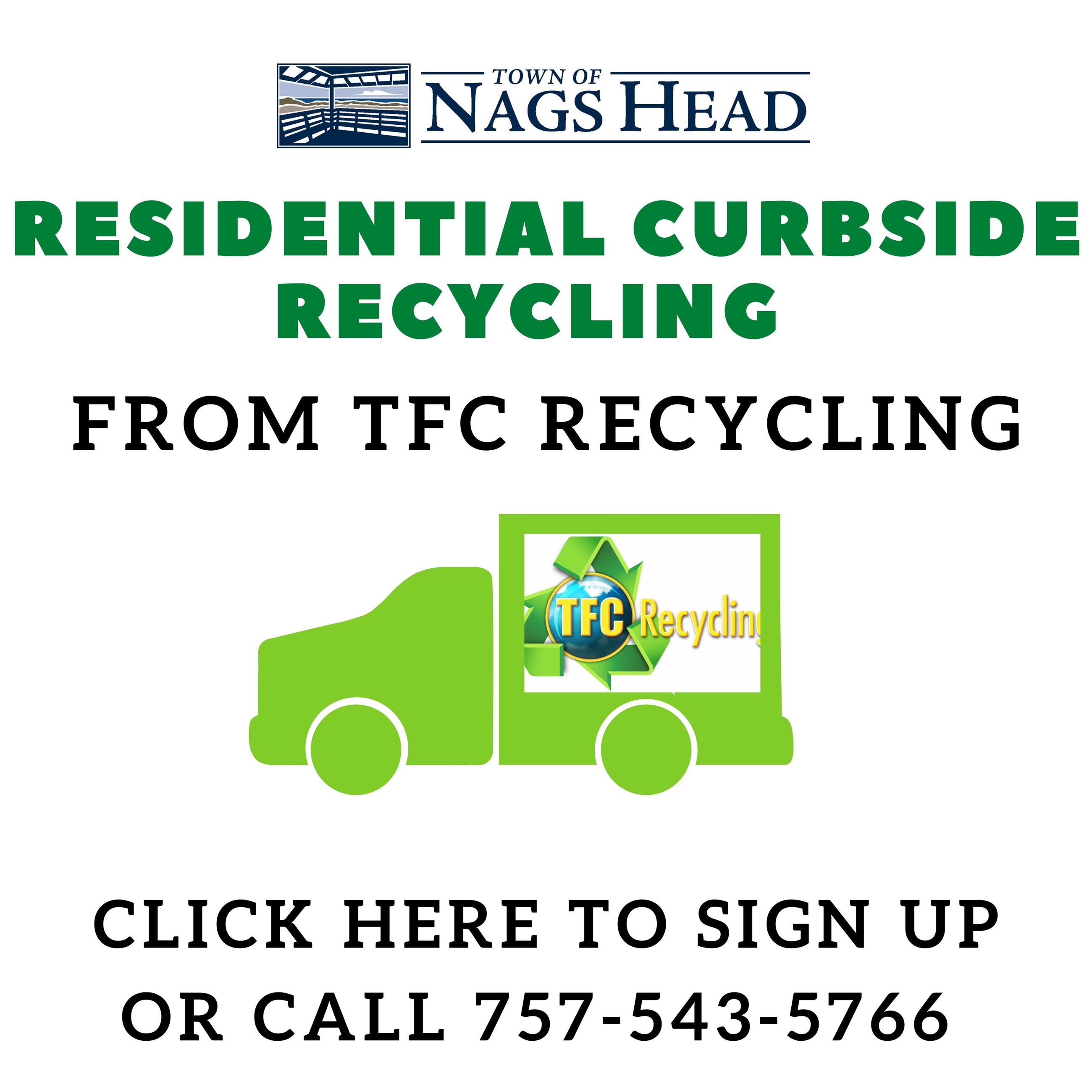 Sign up with TFC for Curbside Recycling