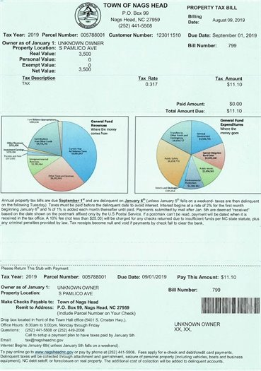 Town of Nags Head Tax Bill