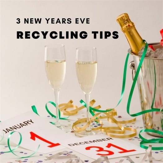 As you prepare to host your NYE party this week, keep these tips in mind for a low waste event:  - Recycle your empty champagne bottles. - Toast with glasses rather than single-use plastic. - Glitter, tinsel, and streamers are not recyclable or biodegradable.  Have a safe and happy new year!
