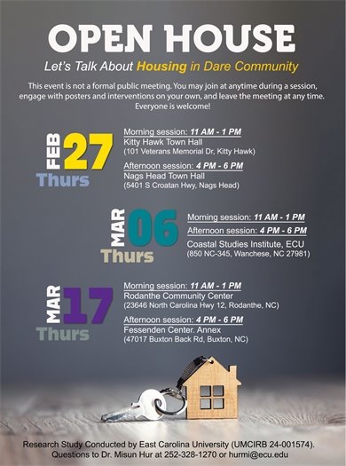 The Dare Community Housing Task Force will be hosting an open house meeting series. 