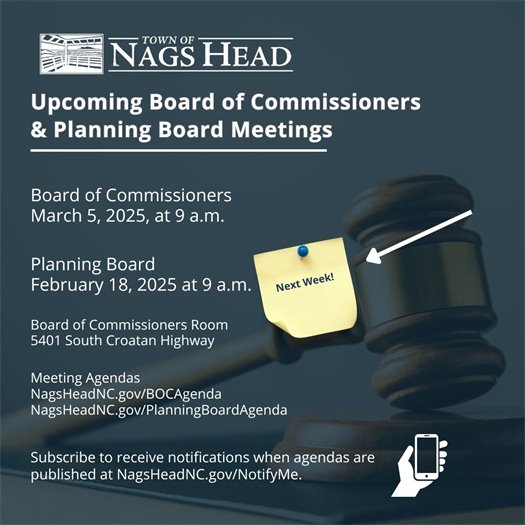 Board of Commissioners and Planning Board Meeting Dates 