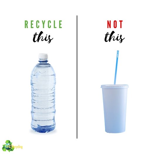 Please remember that single-use items such as coffee cups, soda cups, and party cups are not accepted as recyclables, but bottles and cans are.