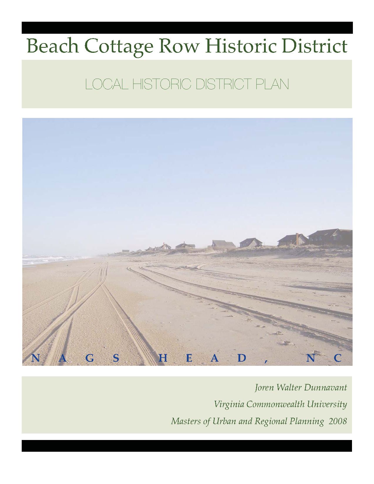 Beach Cottage Row Historic District Plan