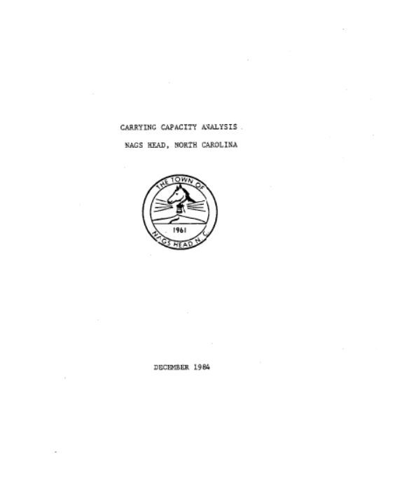 Carrying Capacity Study 1984