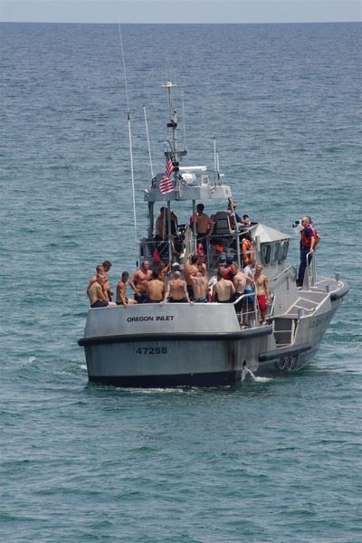 Nags Head Ocean Rescue training with the USCG near Jennette's Pier