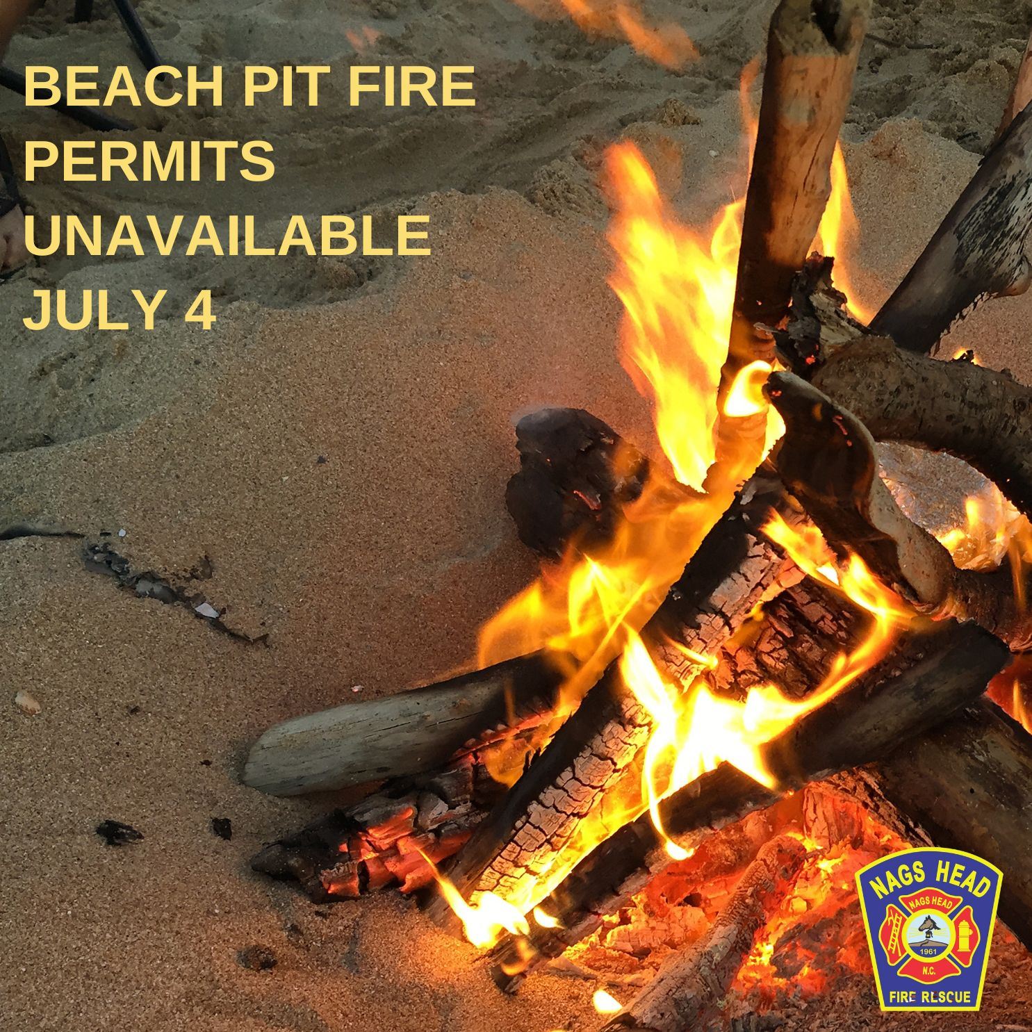 No Beach Pit Fire Permits July 4th