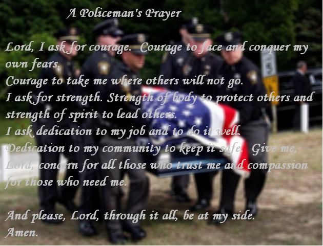 A prayer written over a funeral service