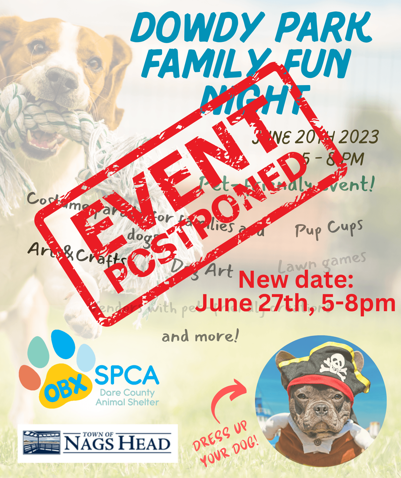 Dowdy Park Family Fun Night June 20 2023 Postponed to June 27, 2023