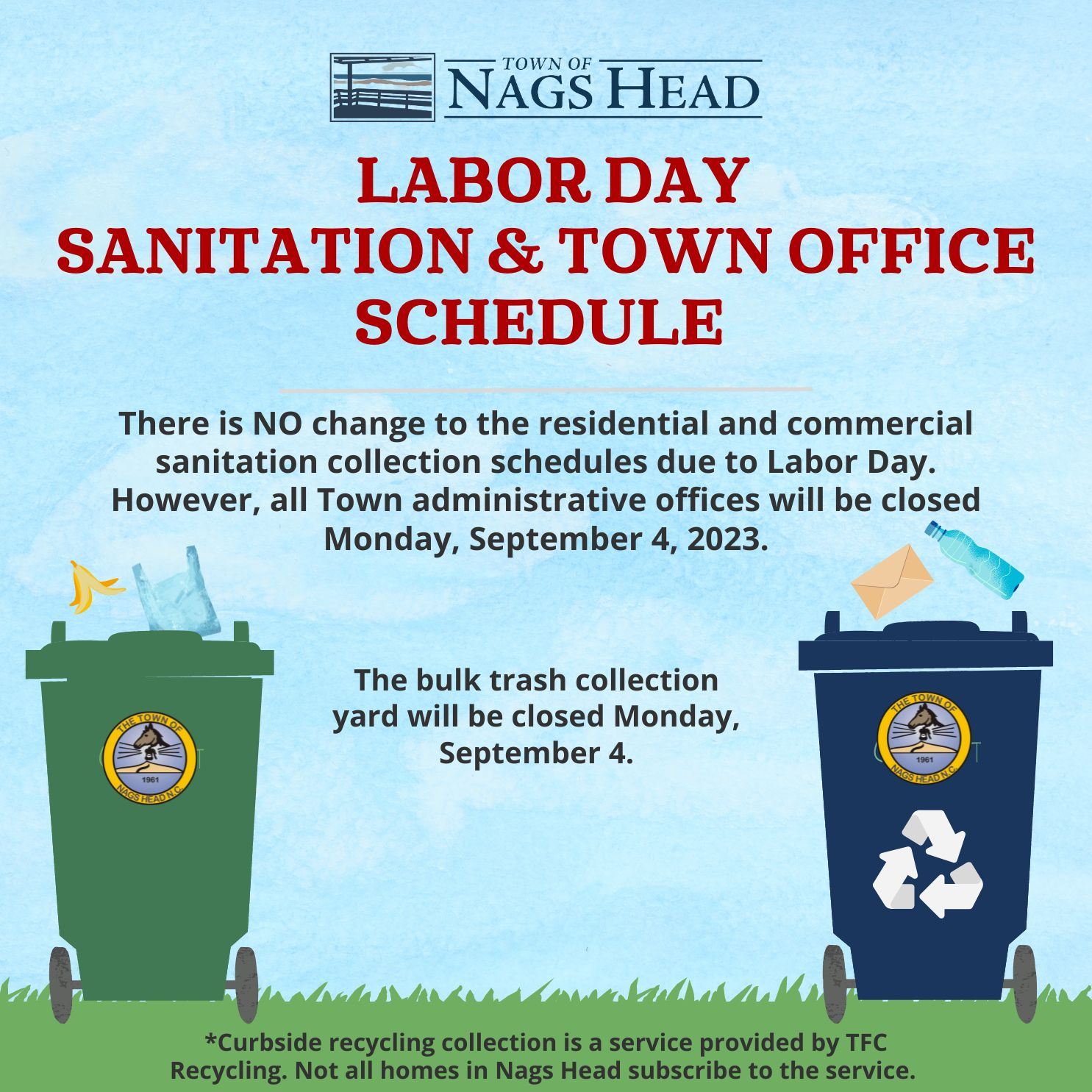 Labor Day 2023 Office and Sanitation Schedule 