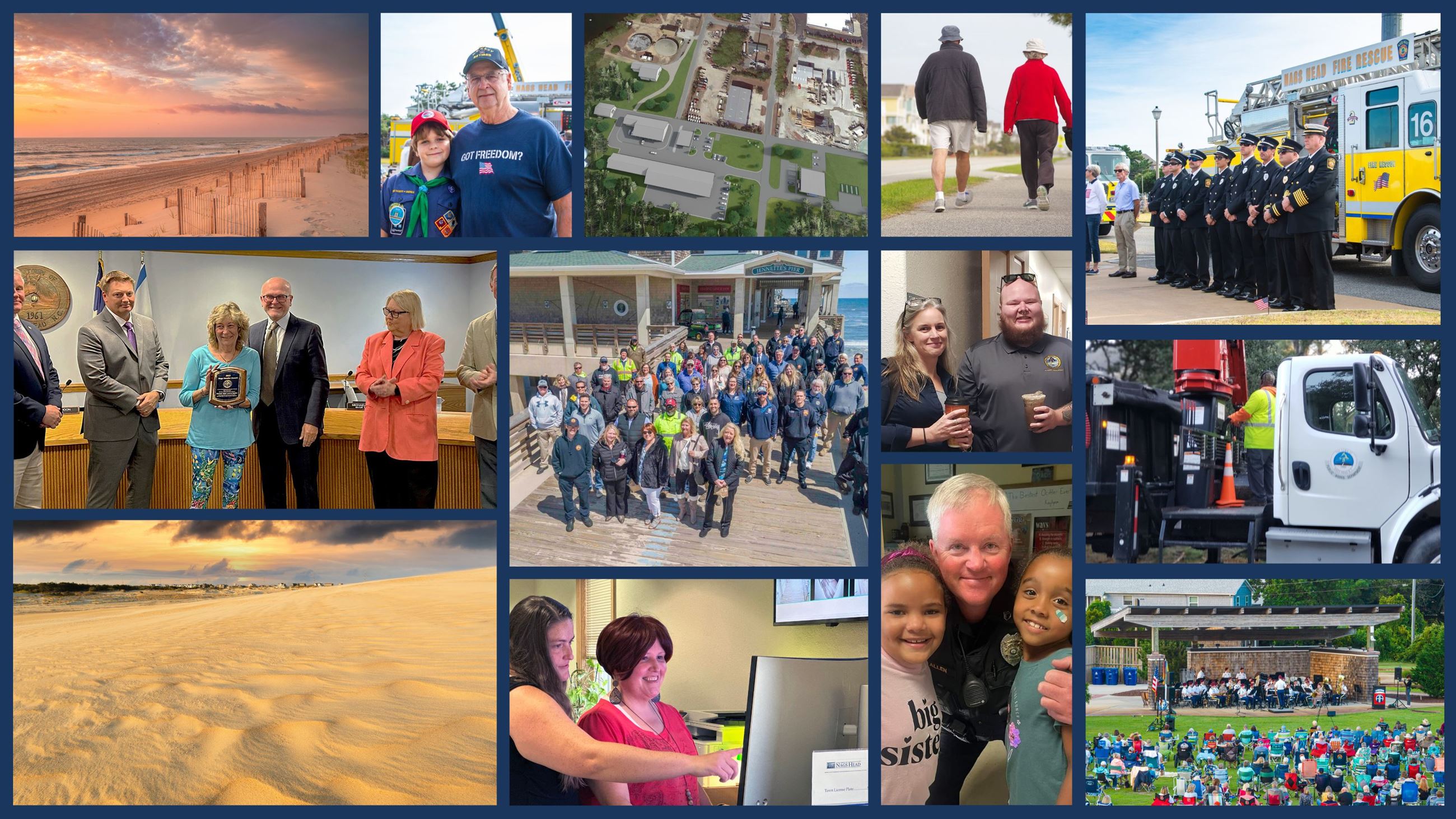 Neutral Aesthetic Photo Collage Desktop Wallpaper