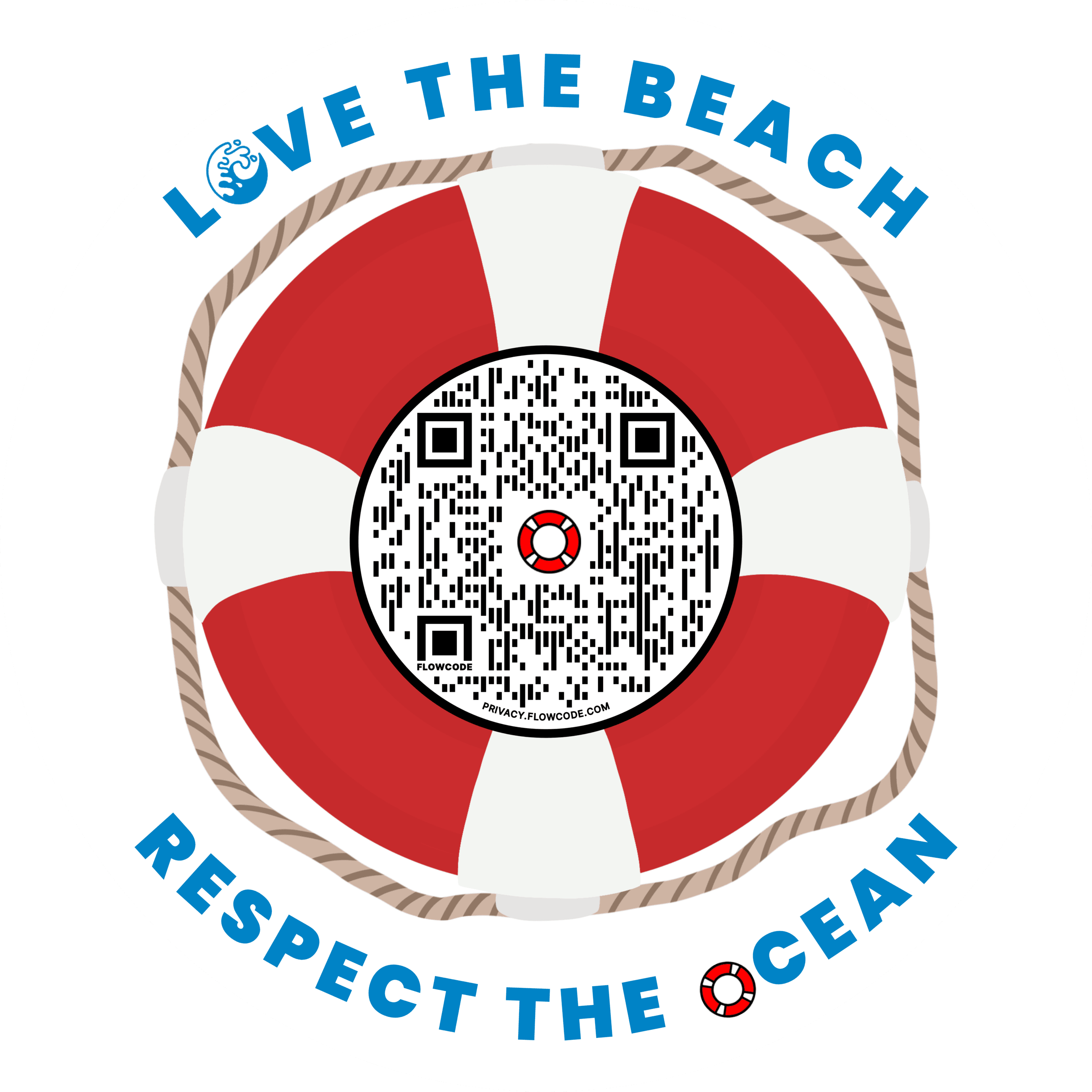 Love the Beach Respect the Ocean QR Code