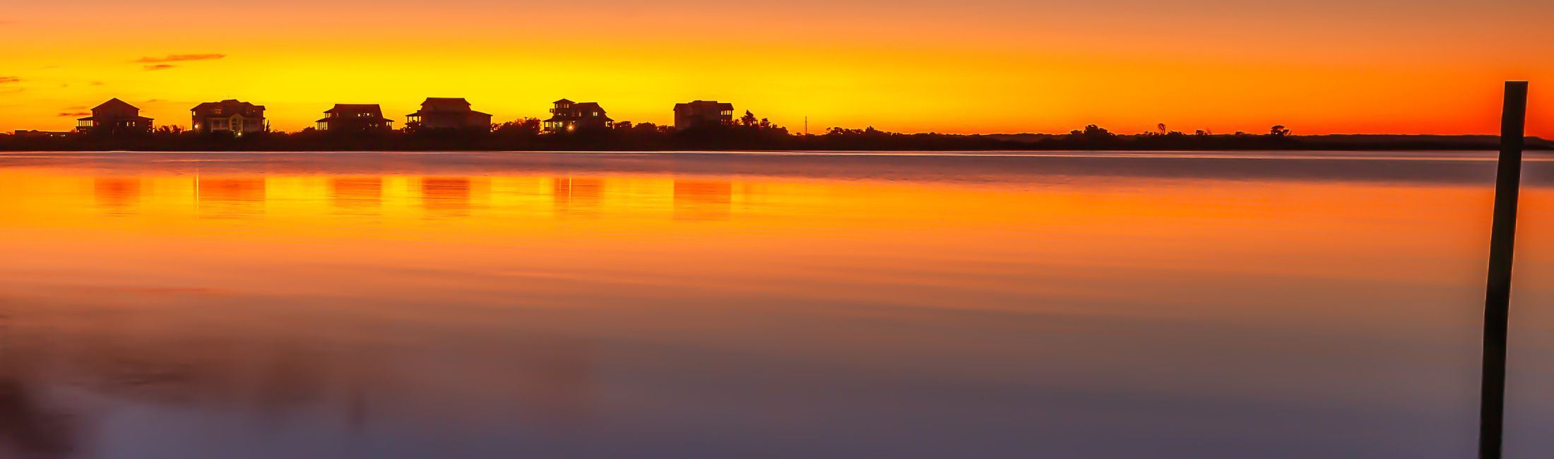Lone Cedar neighborhood at sunset